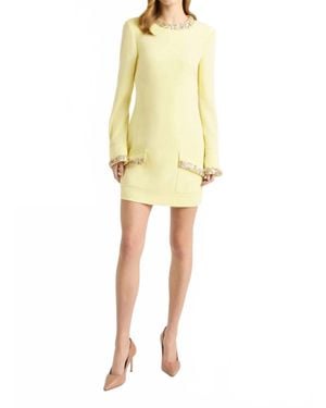 Cinq À Sept Flower Dots Adi Dress - Yellow