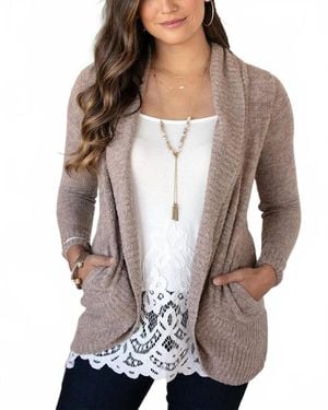 Grace and Lace Lush Bambu Circle Cardigan - Gray