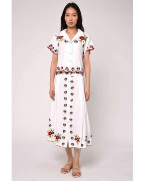 LOVE THE LABEL Berri Midi Skirt - Pink