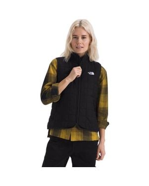 The North Face Junction Insulated Vest Quilted Full Zip Gbo3367 - Black
