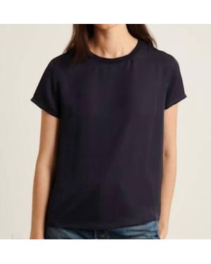 Patrick Assaraf Silk Short Sleeve Tee - Black