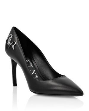 Philipp Plein Decollete Mid Heels Signature - Black