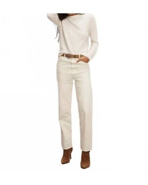 Veronica Beard Leah Straight-Leg Jean - Natural