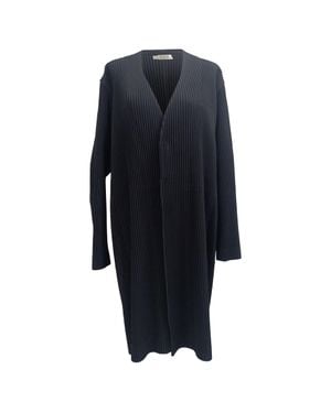 Issey Miyake Homme Plissé Tailored Pleats Coat - Blue