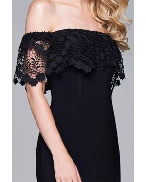 Faviana Off The Shoulder Cocktail Dress - Black