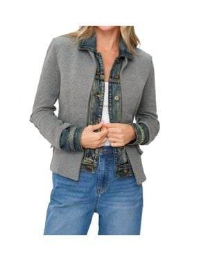 Six Fifty Clarissa Mixed Media Jacket - Gray