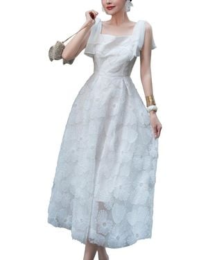 BURRYCO Embellished Sleeveless Maxi Dress - Blue