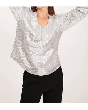 tyler boe Carter Sequined Top - White