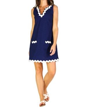 Duffield Lane Eyelet Ric Rac Grand Dress - Blue