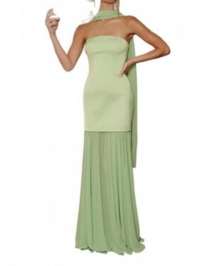 Amoris Save The Date Chiffon Maxi Dress - Green