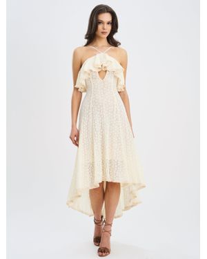 lavender dress for homecoming Plunging V-Neck Lavender Appliques Illusion Homecoming Dress PD470 US8 / Custom Color
