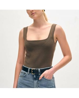 White + Warren Superfine Organic Cotton Tank Top - Gray