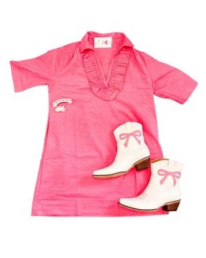 Caryn Lawn Maya Corduroy Dress - Pink
