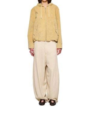 OOF WEAR Velluto Laminato Cropped Parka - Natural