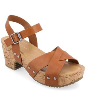 Journee Collection Apos;S Valentina Dress Sandals - Brown