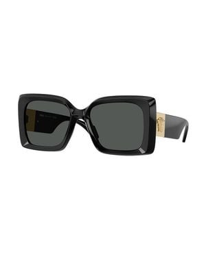 Versace Sunglasses Square Full Rim, Frame And Dark Lens Ve4467Ugb1/87 - Black
