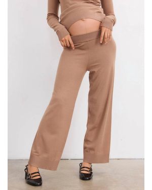 HATCH Softsculpt Knit Crop Pant - Natural
