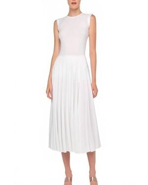 Norma Kamali Flared Midi Skirt - White