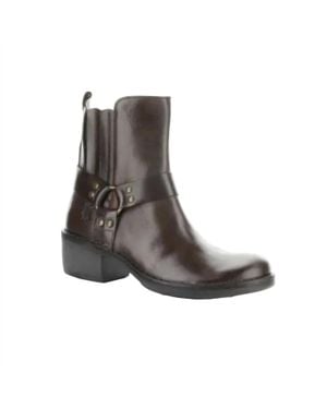 Fly London Mebi Block Heel Boots - Brown