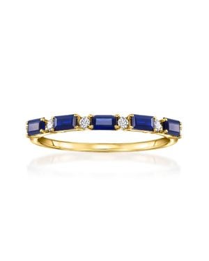 RS Pure By Ross-Simons Sapphire Ring With Diamonds - Blue