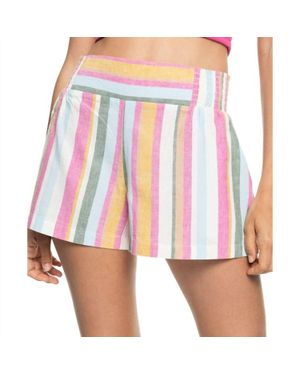 Roxy Handmade Life Stripe Shorts - Blue