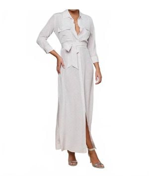 L'Agence Cameron Silk Shirt Dress - White