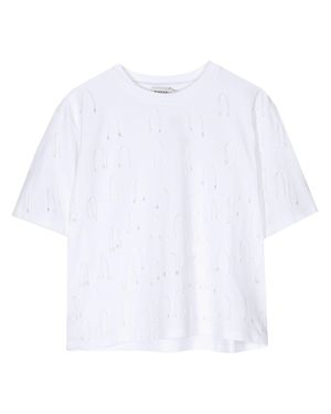 Jonathan Simkhai Amaru String-Embellished T-Shirt - White