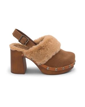 Chocolat Blu Fawn High Heel Slingback Sandal - Brown