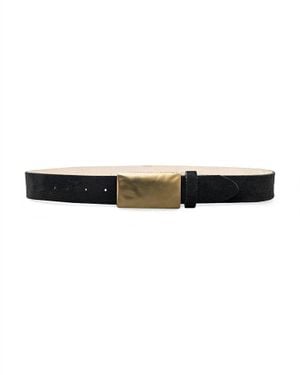 L'Agence Textured Hammered Belt - Black