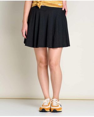 Toad & Co. Birdie Skirt Skort Ruffle Hem Elastic Waist Gbo2272 - Blue