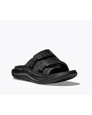 Hoka One One Ora Luxe Recovery Adjustable Slide - Black
