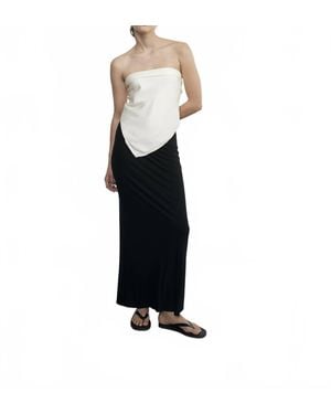 Enza Costa Fluid Twill Scarf Top - Black