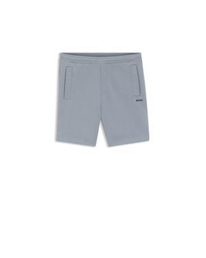 BOSS Logo-Embroidered Shorts - Gray
