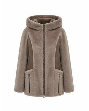 Alaska® Outerwear Reversible Faux Fur-Suede Hooded Jacket - Natural
