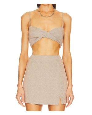 Matthew Bruch Twist Bandeau Crop Top - Multicolor