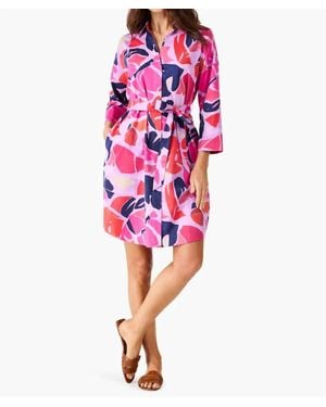 NIC+ZOE Tropic Glow Mini Dress - Red