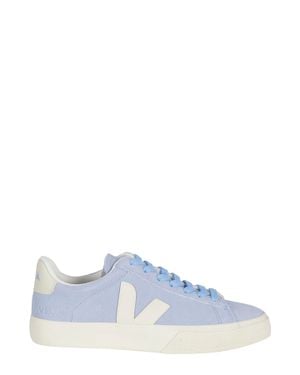 Veja Heavenly Campo Suede Side-Logo Leather Sneakers - Blue