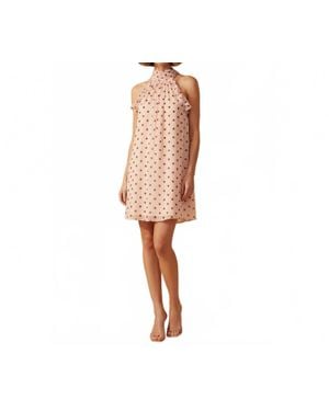Skylar Rose Polka Dot Halter Mini Dress - White