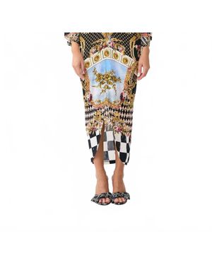 CAMILLA Long Split Front Twist Dress - Multicolor
