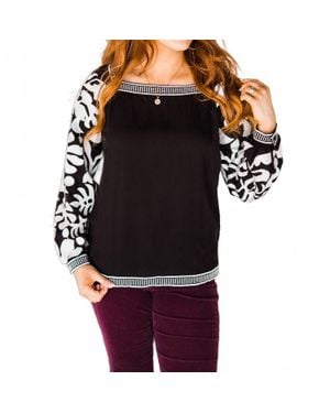 Layerz Clothing Jill Patterned Top - Black