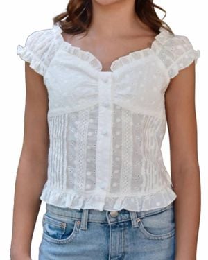 KatieJnyc Daphne Button-Down Top - Blue