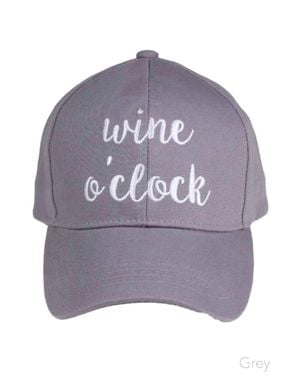 Cc Wine O'Clock Baseball Cap - Gray