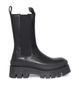 COPENHAGEN Chunky Lug-Sole Ankle Boots - Black