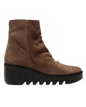 Fly London Baan 538 Zip Up Ankle Boots - Brown