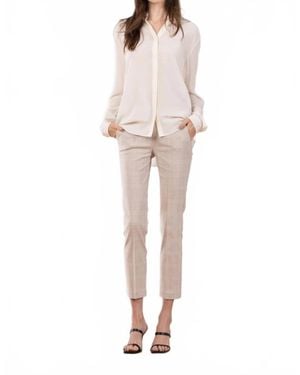 Avenue Montaigne Lulu Slim Ankle Straight Pant - Natural