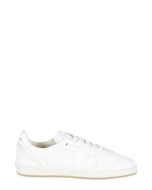 Philippe Model Pgal Low Leather Suede Sneakers - White