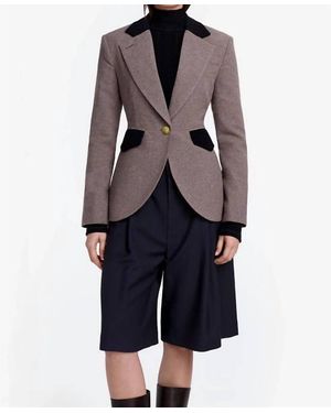 Smythe Blocked Seamed Blazer - Blue