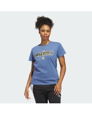 adidas World Cup 26 Argentina Home Graphic Tee - Blue