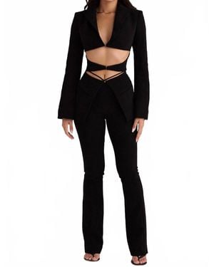 House Of Cb Layla V-Front Pants - Black