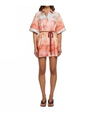 Kivari Shirt Mini Dress - Red